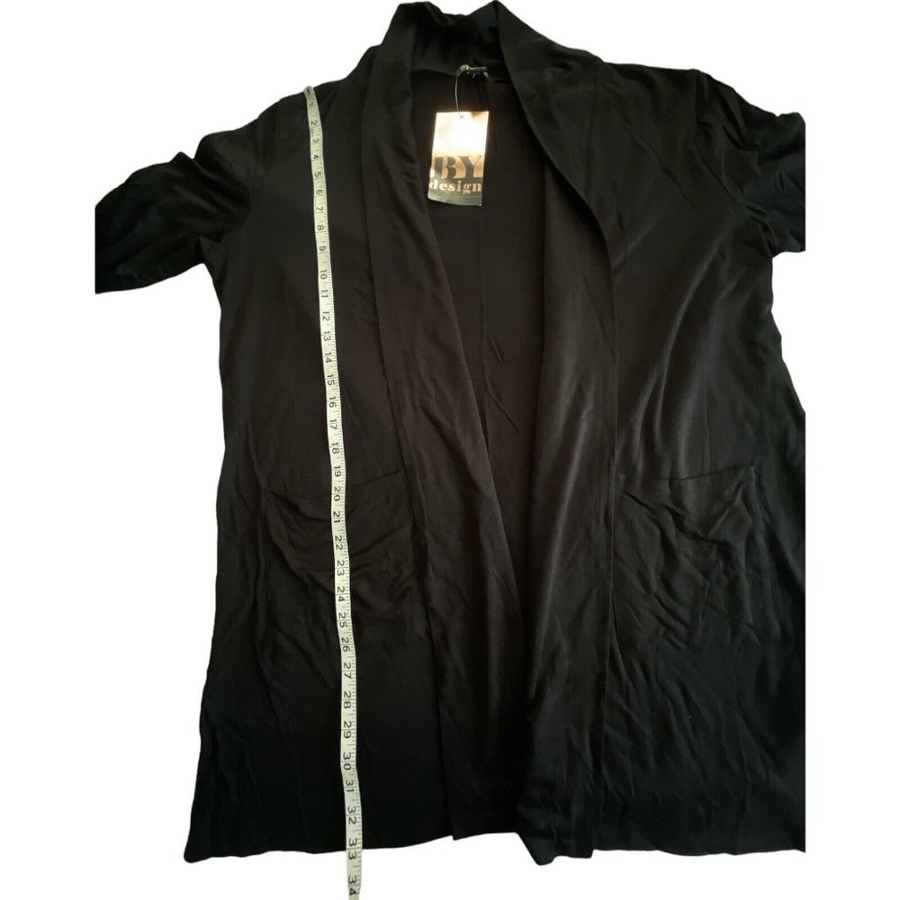 Women’s Dusters Plus Size 1X BY Design Light Duster Cardigan With Pockets Black - Picture 11 of 12